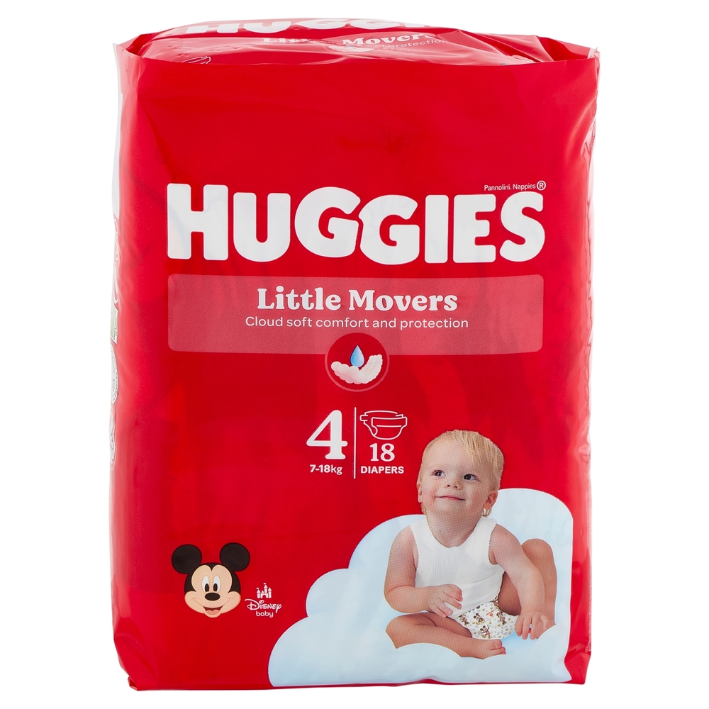 Huggies ultra comfort Pannolini 4 7-18 Kg 18 pz